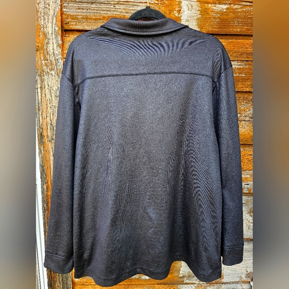 Blast Black Soft & Stretchy Animal Print Textured Zip up Jacket Blazer Coat - Picture 6 of 13